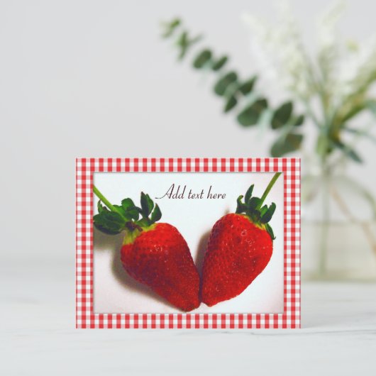 Aardbei Lover_ Briefkaart (Staand voorkant)