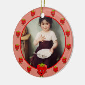 Aardbei Lover - lijst voor toonaardbeien Keramisch Ornament (Links)