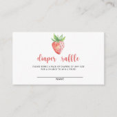 Aardbei luier loterij baby shower informatiekaartje (Voorkant)