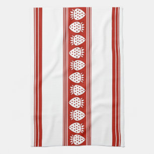 Aardbei Luxe Jacquard Strepen Theedoek
