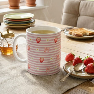 Aardbei & Madelief Roze Mok Schattig Coquette Bl