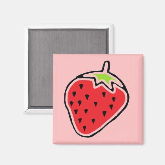 Aardbei Magneet (Voorkant / Achterkant)