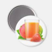 Aardbei mango smoothie magneet (Voorkant / Achterkant)
