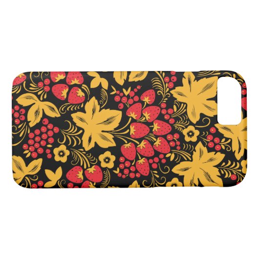 Aardbei Maple Hohloma Case-Mate iPhone Case (Achterkant (Horizontaal))