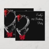 Aardbei Martini Cocktail Verjaardagsfeest Kaart (Voorkant / Achterkant)