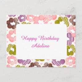 Aardbei, Matcha, Chocolade en Ube Mochi Donuts Briefkaart