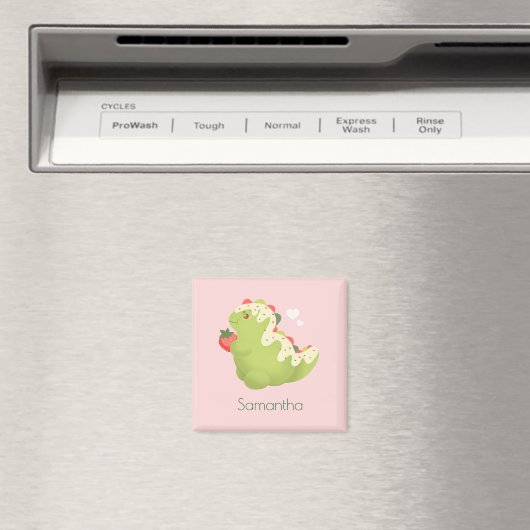 Aardbei Matcha Dinosaur  Magneet (Insitu (Vaatwasser))