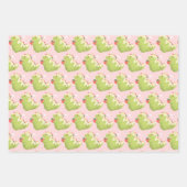 Aardbei Matcha Dinosaurus Inpakpapier Vel (Voorkant)