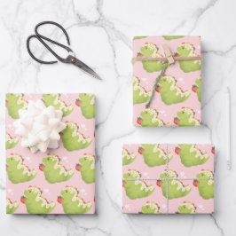Aardbei Matcha Dinosaurus Inpakpapier Vel