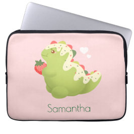 Aardbei Matcha Dinosaurus  Laptop Sleeve