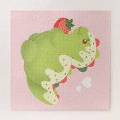Aardbei Matcha Dinosaurus Legpuzzel (Horizontaal)