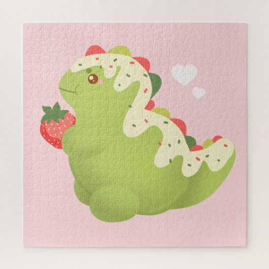 Aardbei Matcha Dinosaurus Legpuzzel (Verticaal)