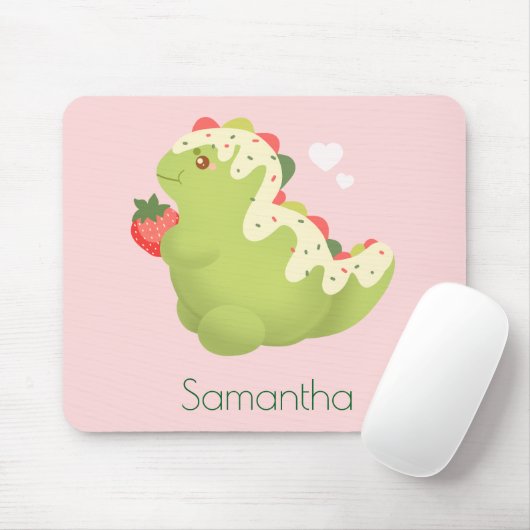 Aardbei Matcha Dinosaurus  Muismat (Met muis)