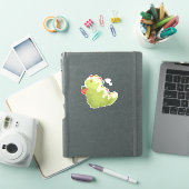 Aardbei Matcha Dinosaurus Sticker (iPad Cover)