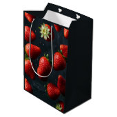 Aardbei Medium Cadeauzakje (Achterkant Gekanteld)