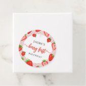 Aardbei Meisje 1e Verjaardag Berry Eerste Verjaard Bedankjes Labels (In situ)