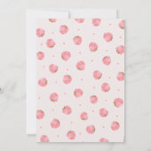 Aardbei Meisje 1e Verjaardag Berry Eerste Verjaard Kaart (Achterkant)