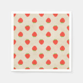 Aardbei  Meisje Rustieke Aardbeien Print Servet (Voorkant)