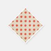 Aardbei  Meisje Rustieke Aardbeien Print Servet (Hoek)