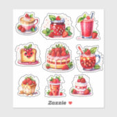 Aardbei meisje 🍓 sticker (Vel)