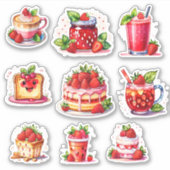 Aardbei meisje 🍓 sticker (Voorkant)