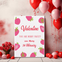Aardbei Meisje Sweet Valentijnsdag