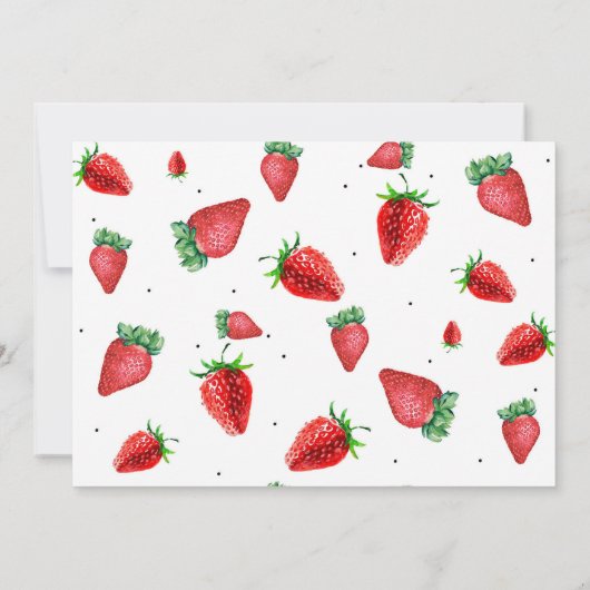 Aardbei Meisje Verjaardag Berry Veel dank u kaart (Achterkant)