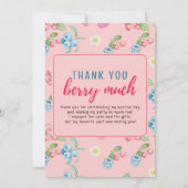 Aardbei Meisje Verjaardag Berry Veel Foto Dank u Bedankkaart (Achterkant)