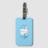 Aardbei Melk Karton Bagage Label (Voorkant (verticaal))