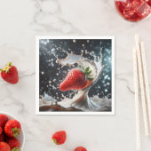 aardbei melk splash servet (Insitu)