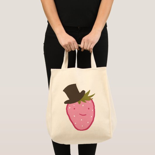 Aardbei met een bovenste laag tote bag (Voorkant (product))