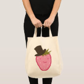 Aardbei met een hoge hoed tote bag (Voorkant (product))
