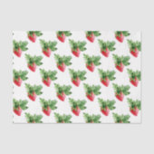 Aardbei met groen leder tissuepapier (Voorkant)