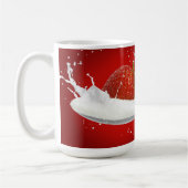 Aardbei met melkplons koffiemok (Links)