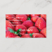 aardbei met rode fruitigheid voor landbouwers visitekaartje (Achterkant)