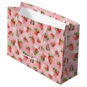 Aardbei met Vlinder Groot Cadeauzakje