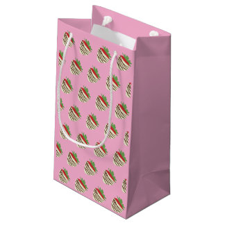 Aardbei met witte chocolade klein cadeauzakje