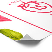 Aardbei Milestone Berry Eerste Verjaardag Poster (Hoek)