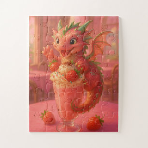 Aardbei milkshake draak legpuzzel