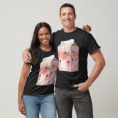 Aardbei Milkshake Kat 4 T-shirt (Unisex)