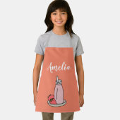 Aardbei Milkshake retro roze Schort (Insitu)