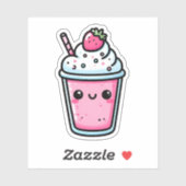 Aardbei Milkshake Vinyl Stickers (Vel)