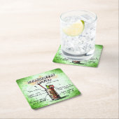 Aardbei Mojito Drink Recipe Kartonnen Onderzetters (Insitu)