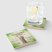 Aardbei Mojito Drink Recipe Stenen Onderzetter (Zijkant)