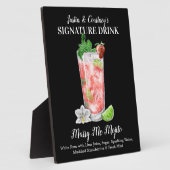 Aardbei Mojito ・ PERSONALIZED Signature Drink Fotoplaat (Zijkant)