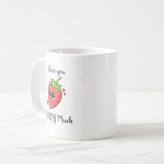 Aardbei-mok Koffiemok (Voorkant links)