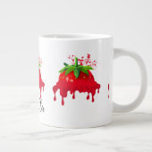 Aardbei-Mok met naam, geluid, dag van de Valentijn Grote Koffiekop (Rechts)