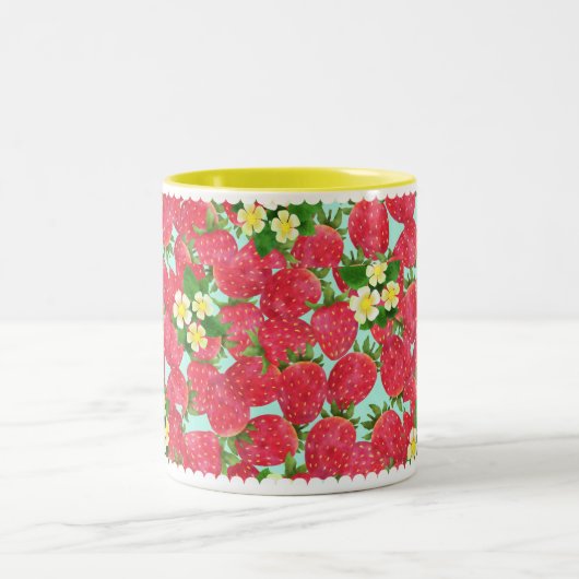 Aardbei Mok met tweetone koffie (Center)