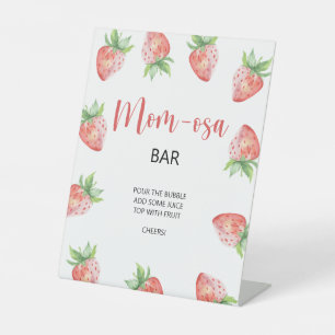 Aardbei \ Mom-osa bar Reclamebord Met Voetstuk