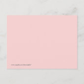 Aardbei Monogram Foto geboortedatum Aankondigingskaart (Achterkant)